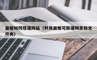 琼海面板如何搭建网站（利用面板可新建网页和文件夹）