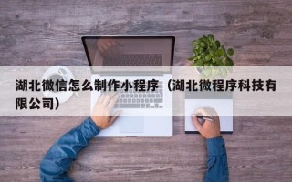 琼海湖北微信怎么制作小程序（湖北微程序科技有限公司）